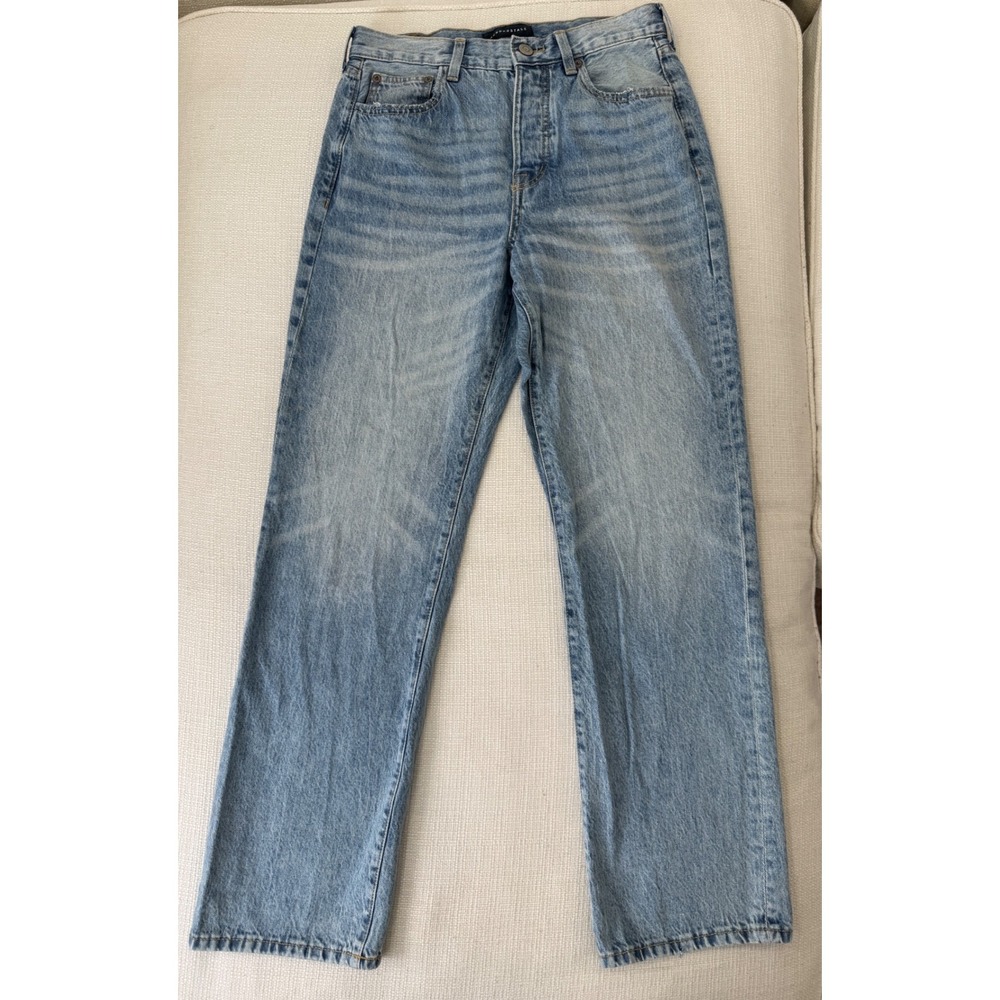 Aeropostale 90s Baggy Jeans Womens 6 Reg Blue High Rise Cotton Denim Excellent
